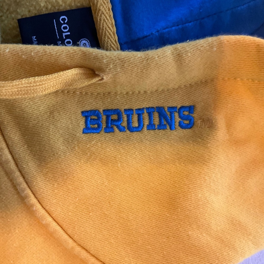 Colosseum UCLA‎ Bruins Yellow Blue Hooded Sweatshirt Hoodie Mens Large - Picture 4 of 9